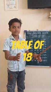 Table of 18 | Multiplication table of 18 | Rhythmic table of 18 | Maths Learning | ShivAnandisWorld