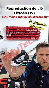 Double de clé avec centralisation sur une Citroën DS3 #ecutech #marseille #carnoux