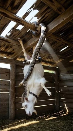 Python Strikes Inside the Goat Pen—What Happened Next Is Shocking