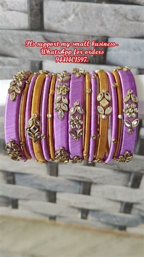 glass and thread bangles custamization also available WhatsApp for orders...💜💜💜