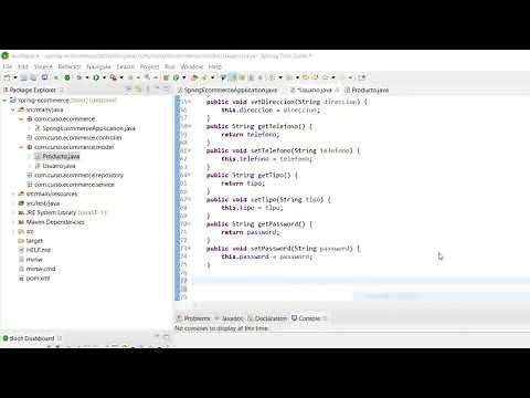 Proyecto eCommerce con Spring Boot: Estructurar el proyecto y crear las clases para el modelo 02