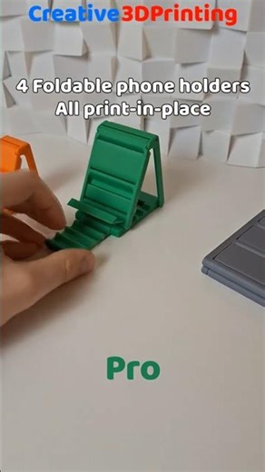 Print-in-Place Foldable Phone Holders #shorts #3dprinting