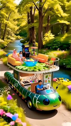 Scenic - view RV: Enjoy Breathtaking Journeys from the Comfort of Home#cartoon #shortfeed#animation