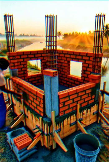 Riverside RCC Fishing Hut Build | Cinematic Construction Timelapse at Sunrise