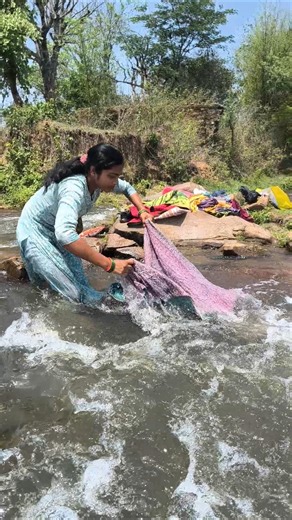 Washing Machine fails in front of this! 😱 Magical Village Laundry ✅ #shorts #villagelife #hardwork
