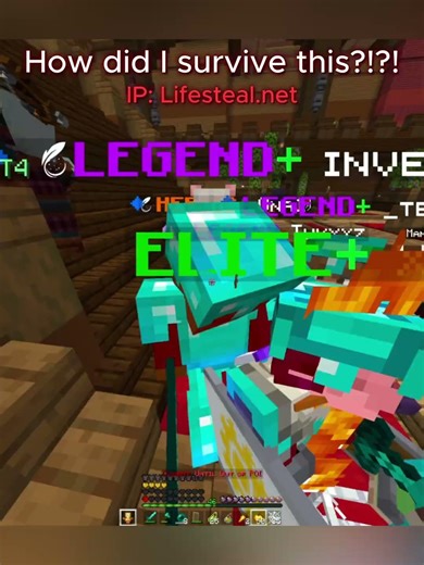 Crazy escape on Lifesteal.net #lifesteal #minecraft #lifestealnet