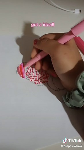 Artistic Preppy Drawings in Pink Aesthetic