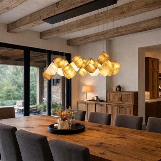 Unique Light Fixture. Stained Glass Pendant Light. Murano-inspired Glass Chandelier for Modern Interiors - Etsy