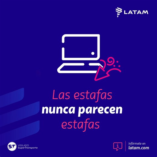 114K views · 335 reactions | ¡Las estafas nunca parecen estafas!  Evita caer en fraudes producto de sorteos fraudulentos, nuestros concursos jamás estarán asociados a páginas ni redes sociales sin el ícono de “Cuenta verificada”✅ Te invitamos a conocer este y otros tips de ciberseguridad ingresando a: lnk.to/vJYt0x | LATAM Airlines | Facebook