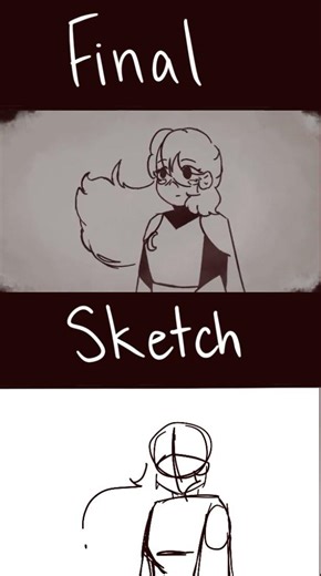 Sketch vs Final for the Apo’s Fishing Trip Bannerfall smp Animatic! #bannerfall #animatic #art