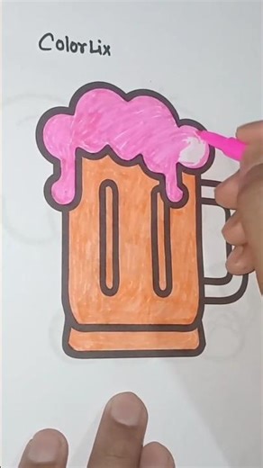 Beer Mug Coloring #asmr #satisfying #relaxing #shorts #viralshorts
