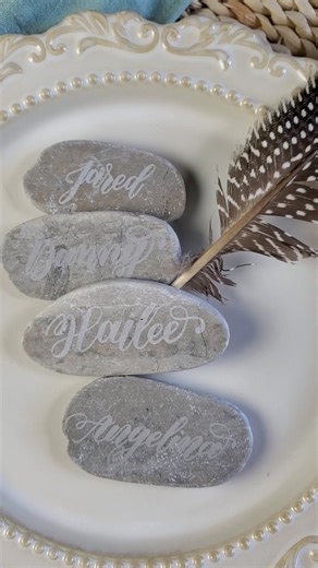 Engrave ROCKS! This is so fun for name place settings for a holiday...