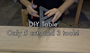 19 reactions | This table is so easy to make, You only need 5 cuts and 3 tools! For full video check out the link... https://youtu.be/iZRYry_GgcA | 3x3 Custom | Facebook