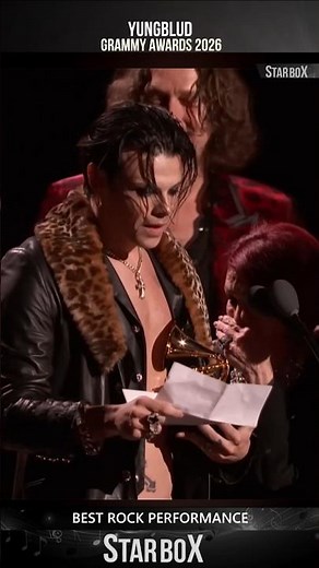 YUNGBLUD’s Emotional 2026 GRAMMYs Win | BEST ROCK PERFORMANCE #short