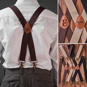 386 reactions · 18 shares | Experience the elegance and comfort of our custom leather suspenders, designed for any special occasion. This thoughtful gift is perfect for weddings, graduations, father's day celebration, Christmas or birthdays. | Friendlyk.LY04 | Facebook