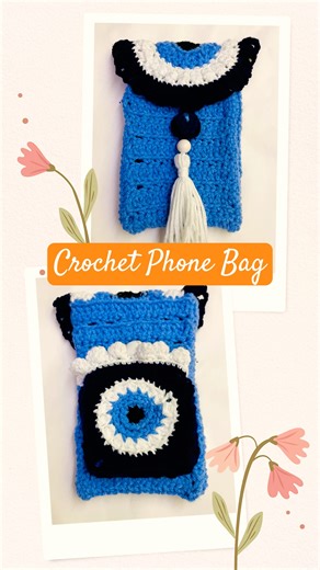 Crochet Phone Bag 🧿 #shorts #youtubeshorts #crochet