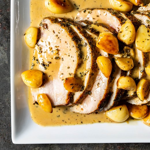 Roast Pork Loin with 40 Cloves of Garlic | America's Test Kitchen
