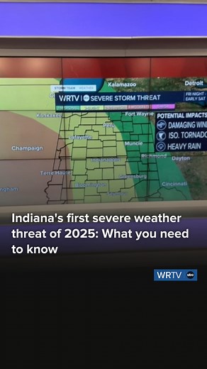 23K views · 94 reactions | Central Indiana’s first chance for severe weather in 2025 is on the way. WRTV’s Storm Team will keep you updated!  | WRTV | Facebook
