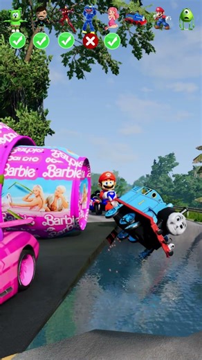 This Bridge Chooses Your Fate 💀 #beamng #beamngdrive #gummybear #mario #shrek #sprunki #crazyfrog