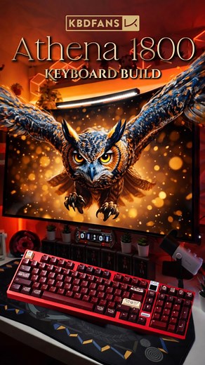 Jay ࿌ Gaming & Tech Content Creator on Instagram: "⚜️ATHENA 1800 - WISDOM AND STRATEGY⚜️ My very first custom mechanical keyboard build… and I went straight to the GODS.🦉🔥 Introducing the Athena 1800 by @kbdfans a masterpiece inspired by the goddess of wisdom, strategy, and precision. This is not just a keyboard. This is a statement. A weapon for creators. A throne for your desk. From the moment you lay eyes on it, you know it’s special. ✨ FRONT FACADE — DIVINE MINIMALISM A clean 1800 layout w