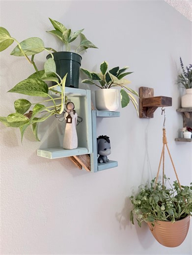 Wall Mounted Plant Shelf With Keyhole Slot – Easy Installation Wood Display - Etsy