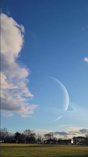 Earth falls into Saturn #vfx