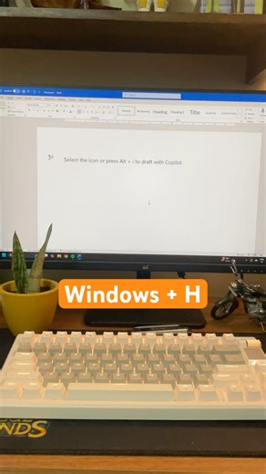 Windows + H for Voice Typing | #windowsshortcut #trendingshorts #learncomputer