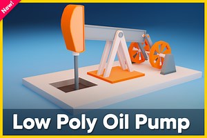Low Poly Animated Oil Pump | 3D Industrial | Unity Asset Store