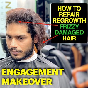 HOW TO TAME Frizzy & Damaged HAIR - Engagement Hairstyle | Jason Makki