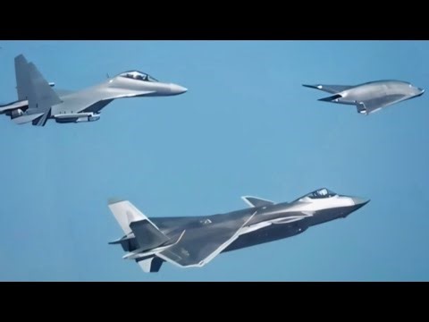 For the first time: China shows GJ-11 stealth drone in flight with J-20, J-16D