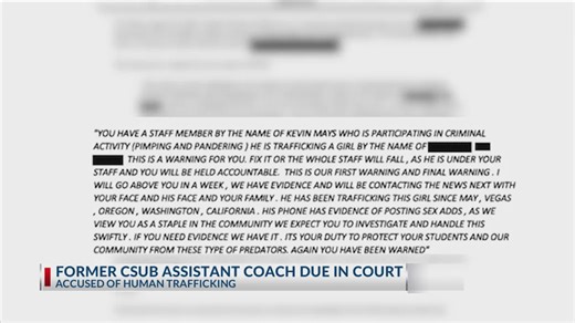 Former CSUB assistant coach due in court Tuesday
