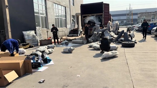 The main feature is a completely disassembled and repackaged item 📦 being packed into boxes.#中国汽车配件 #源头实力厂家 #汽车配件出口 #仓库实拍 #比亚迪