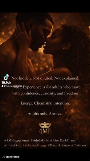 Not hidden. Not diluted. Not explained. 4ME Experience is for adults who move with confidence, curiosity, and freedom. Energy. Chemistry. Intention. Adults only. Always. #4MEExperience #AfterDarkMiami #SelectiveEnergy #thefusionofkinkandpleasure #kink | 4 Me Events