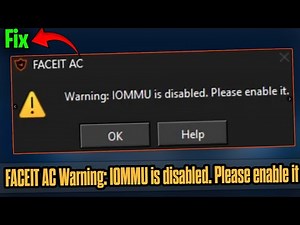 🛠️ Fix FACEIT AC Warning: IOMMU Is Disabled | Easy BIOS Enable Guide
