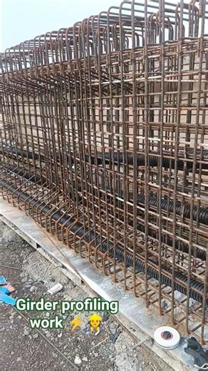 PSC girder profiling work 🦺 || girder rainforcement work 🏗️🚧👷#shortvideo #civilengineering