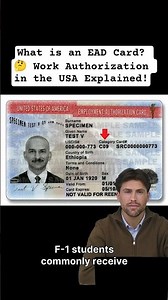 What is an EAD Card? 🤔 Work Authorization in the USA Explained! #EAD #USImmigration #WorkPermit