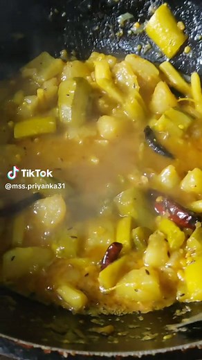 Delicious Vegetable Curry Cooking Process in a Pan