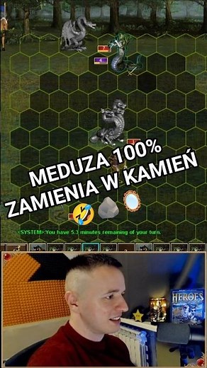 Heroes 3: 100% Medusa petrification 😱🥶😂#heroes3 #homm #gaming #streamclips #funny #homm3