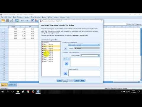 Restructure Variables to Cases in SPSS