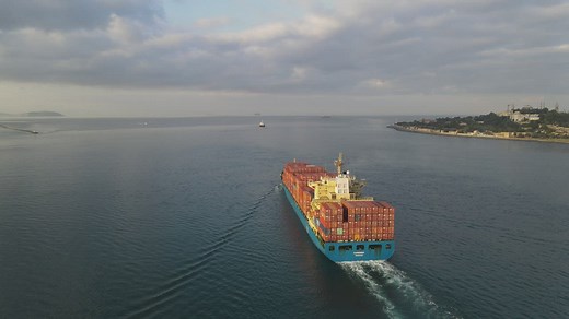 Cargo ship sailing in the sea - Free Stock Video