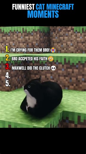 FUNNY MOMENTS OF CATS IN MINECRAFT #funny #memes #cat...