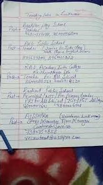 Teaching Jobs in Lucknow/ New jobs / Latest Teaching jobs