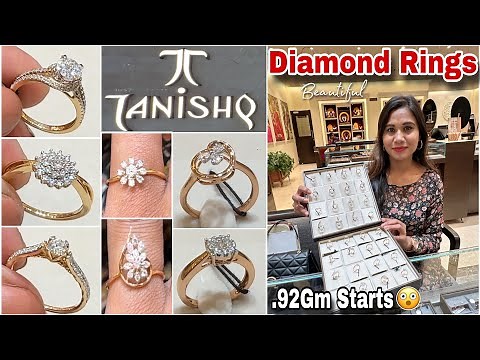 .92Gm Starts😳Tanishq Diamond Ring With Price|Tanishq Lightweight Diamond Ring Designs & Price 2024|