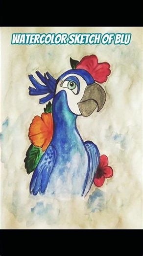 Easy drawing of parrot in Rio movie #art #drawing #easydrawing #painting #artist #anime