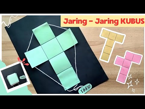 Cara Membuat Kubus dari Kertas Karton || Jaring Jaring Kubus Bisa ditarik || How To Make a Cube