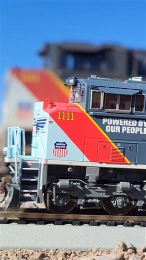 Really trains or Model trains? #train #elpaso #railfan #modeltrains #1111 #unionpacific #model