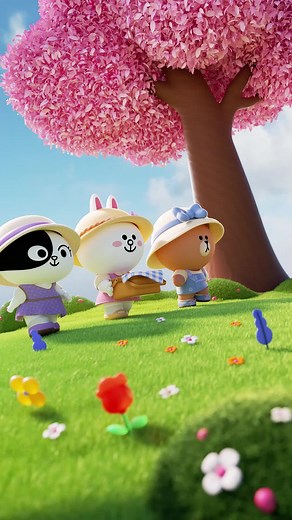 Spring Fun with Line Friends Cony, Jessica, and Choco