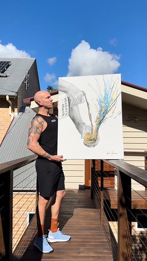 232K views · 10K reactions | Artwork is 40x30” stretched canvas Charcoal, acrylic & oil paint. A Photorealism & expressionism painting. Commissioned by USA art collector. #art | Ashvin Harrison | Facebook