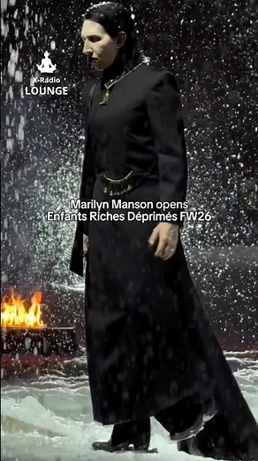Marilyn Manson Live at Enfants Riches Déprimés FW26 Paris 🔥 Dark Couture Chaos | X-Radio LOUNGE