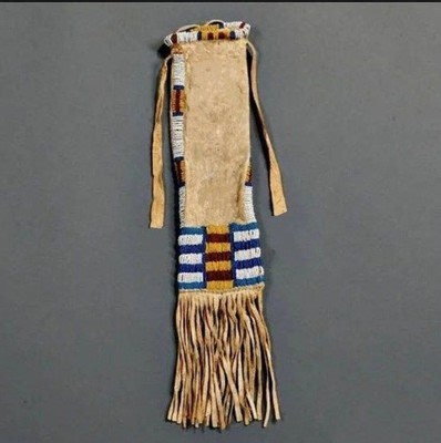 Handmade Lakota Sioux Western Native American Beaded Tobacco bag Hide Pipe bag | eBay